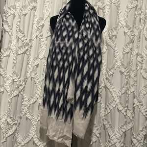 Talbots Chic Black and White Scarf